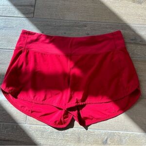 Lululemon Red Shorts Size 12 with 4inch Inseam